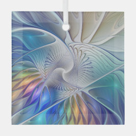 Blumenmuseum Fraktal Kunst, bunte Abstrakte Blume Ornament Aus Glas