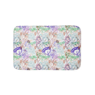 Blumenmuster 10 badematte