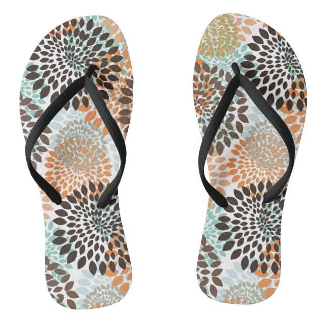Blumenmuster 10 flip flops (Fußbett)