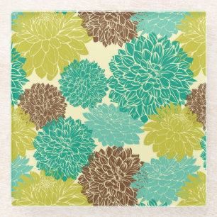 Blumenmuster 11 glasuntersetzer