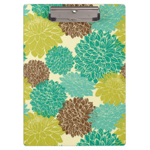 Blumenmuster 12 klemmbrett
