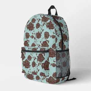 Blumenmuster 13 bedruckter rucksack
