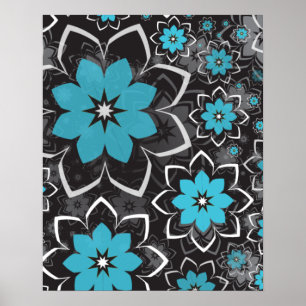 Blumenmuster 14 poster