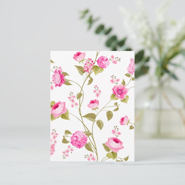 Blumenmuster 19 postkarte (Stehend Vorderseite)