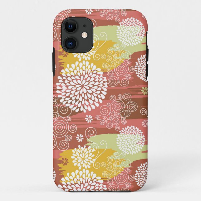 Blumenmuster 2 Case-Mate iPhone hülle (Rückseite)