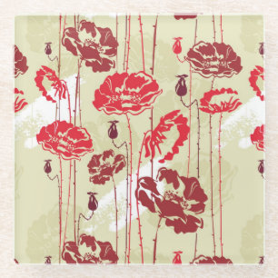 Blumenmuster 2 der abstrakten Eleganz Glasuntersetzer