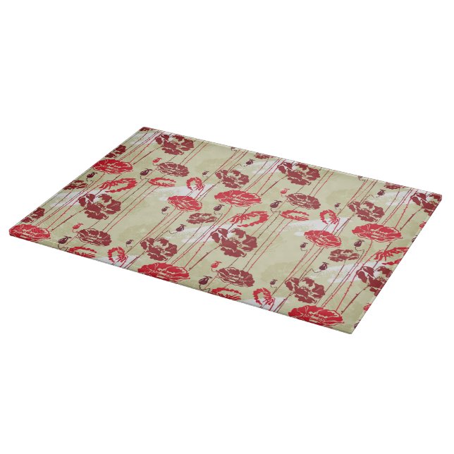 Blumenmuster 2 der abstrakten Eleganz Schneidebrett (Ecke)