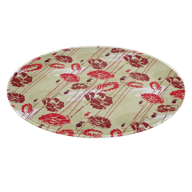 Blumenmuster 2 der abstrakten Eleganz Schneidebrett (Ecke)