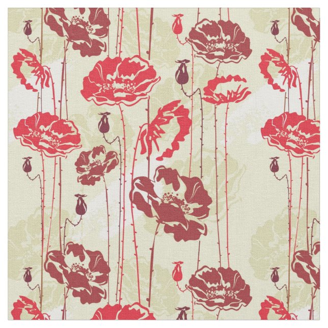 Blumenmuster 2 der abstrakten Eleganz Stoff (Nahaufnahme)