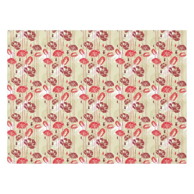 Blumenmuster 2 der abstrakten Eleganz Tischdecke (Vorderseite (Horizontal))