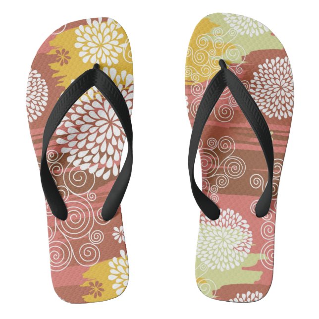 Blumenmuster 2 flip flops (Fußbett)