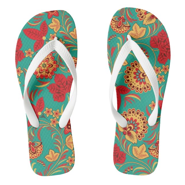 Blumenmuster 2 flip flops (Fußbett)