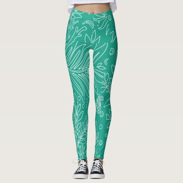 Blumenmuster 34 leggings (Vorderseite)