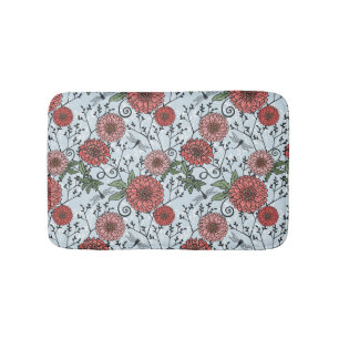 Blumenmuster 3 badematte