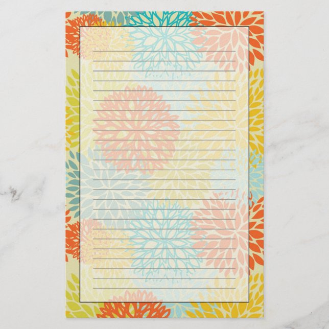 Blumenmuster 3 briefpapier (Vorderseite)