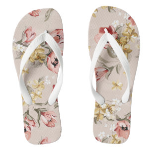 Blumenmuster 3 der abstrakten Eleganz Flip Flops
