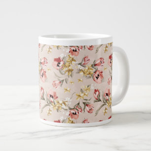 Blumenmuster 3 der abstrakten Eleganz Jumbo-Tasse