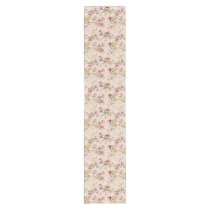 Blumenmuster 3 der abstrakten Eleganz Kurzer Tischläufer