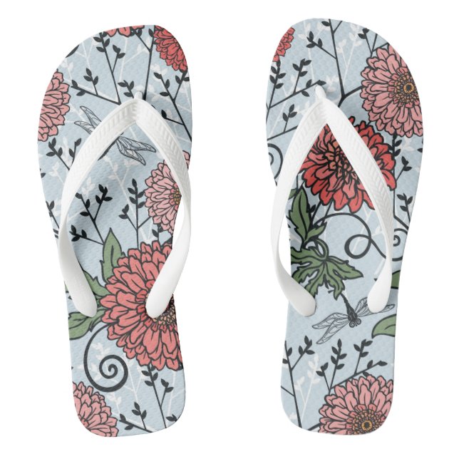 Blumenmuster 3 flip flops (Fußbett)