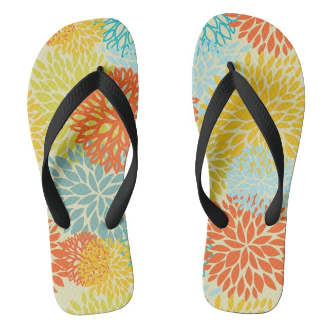 Blumenmuster 3 flip flops (Fußbett)