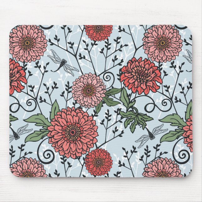 Blumenmuster 3 mousepad (Vorne)