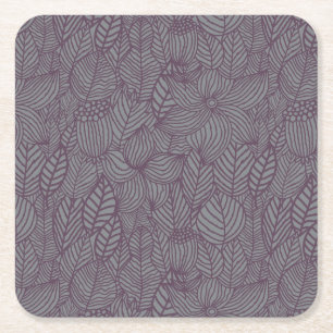 Blumenmuster 3 rechteckiger pappuntersetzer