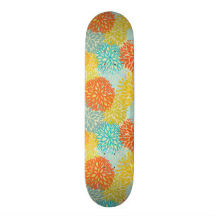 Blumenmuster 3 skateboard
