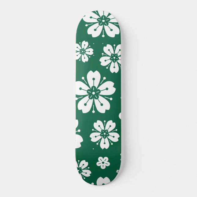 Blumenmuster 3 skateboard (Vorderseite)