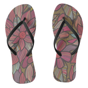 Blumenmuster 4 2 flip flops