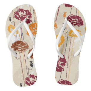 Blumenmuster 4 der abstrakten Eleganz Flip Flops