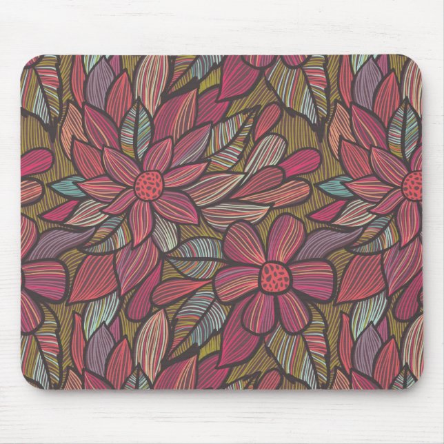Blumenmuster 4 mousepad (Vorne)