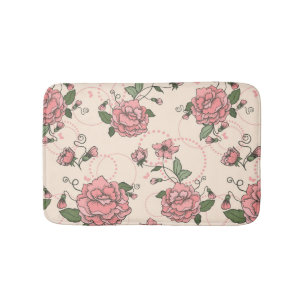 Blumenmuster 5 2 badematte