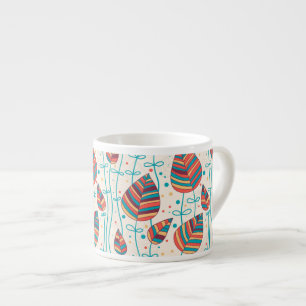 Blumenmuster 5 2 espressotasse