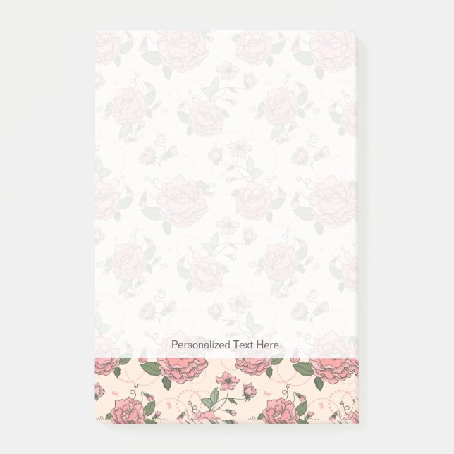 Blumenmuster 5 2 post-it klebezettel (Vorderseite)