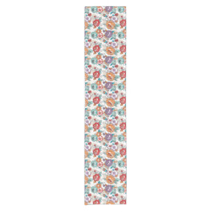 Blumenmuster 5 der abstrakten Eleganz Kurzer Tischläufer