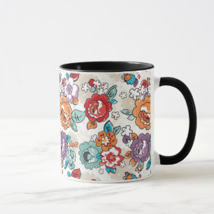 Blumenmuster 5 der abstrakten Eleganz Tasse