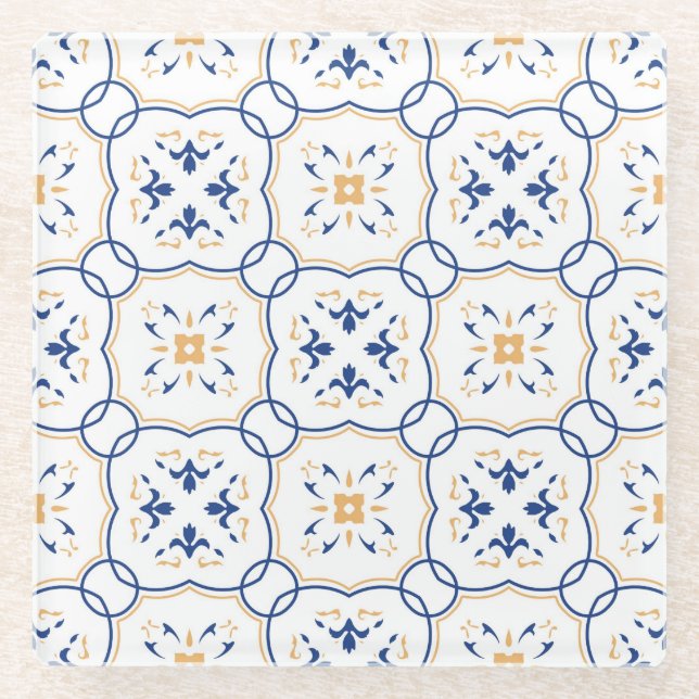 Blumenmuster 5 glasuntersetzer (Vorderseite)