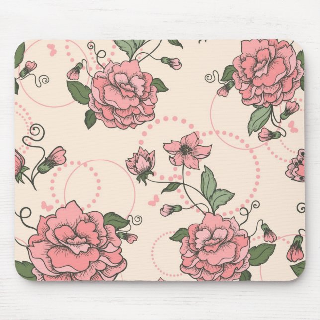 Blumenmuster 5 mousepad (Vorne)