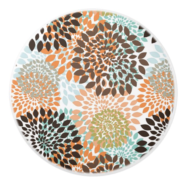 Blumenmuster 6 keramikknauf (Vorderseite)