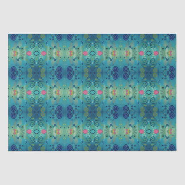 Blumenmuster 7 passende Blasen Cuddlebuns Seidenpapier (Vorderseite)