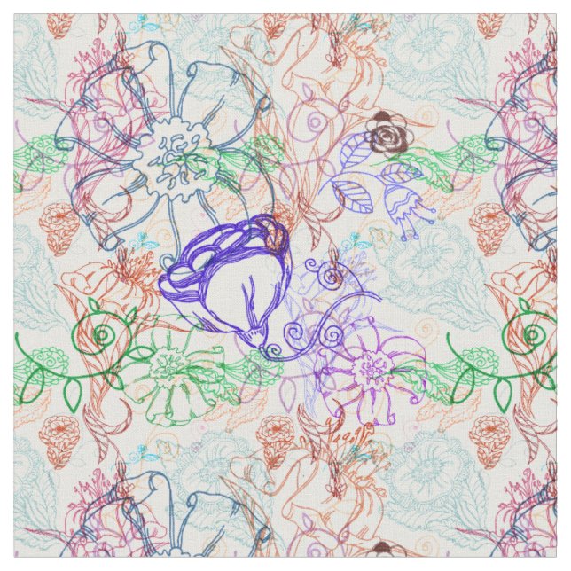 Blumenmuster 8 stoff (Nahaufnahme)