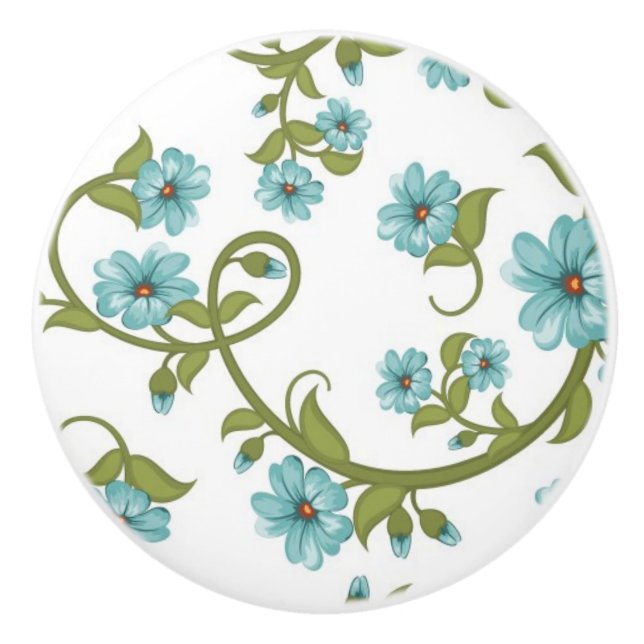 Blumenmuster 9 keramikknauf (Vorderseite)