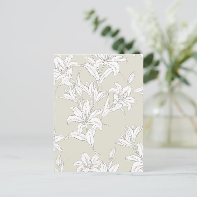 Blumenmuster 9 postkarte (Stehend Vorderseite)