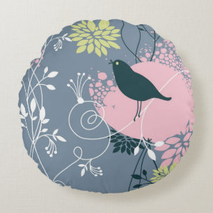 Blumenmuster 9 rundes kissen