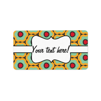 Blumenmuster Adressaufkleber