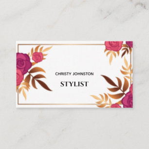 Blumenmuster Aquarell Moderne einzigartige Mode Visitenkarte