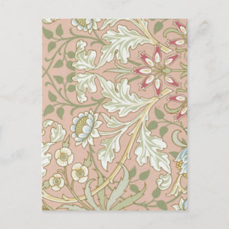 Blumenmuster ART déco Vintage-Stil Postkarte