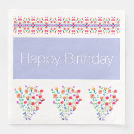 Blumenmuster Art Serviette