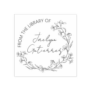 Blumenmuster Aus Der Bibliothek Von Gummistempel
