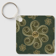 Blumenmuster aus Papierrollen im Waldstil